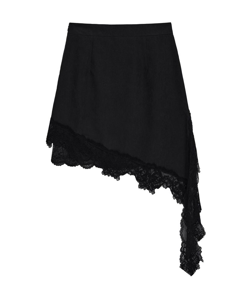 lace skirt (black)