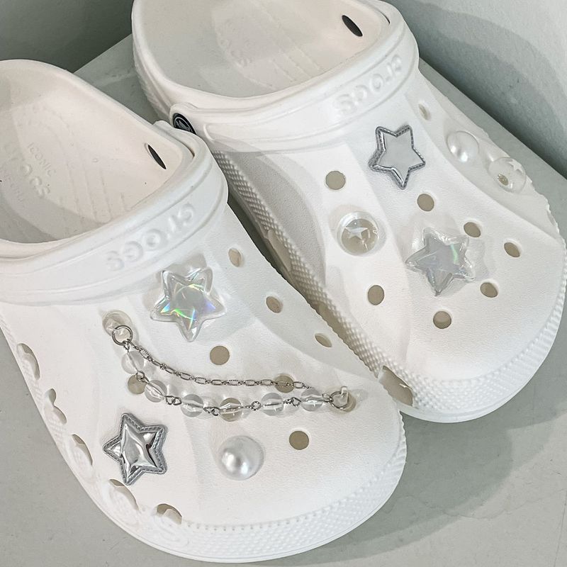 [made]hologram star resin shoes charm set 