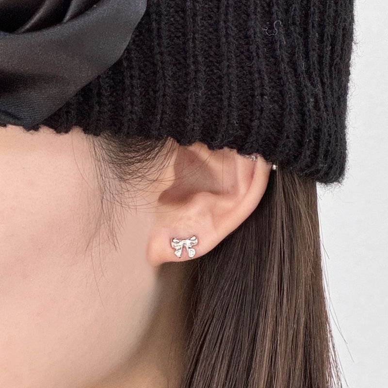Silver 925 Ribbon earring