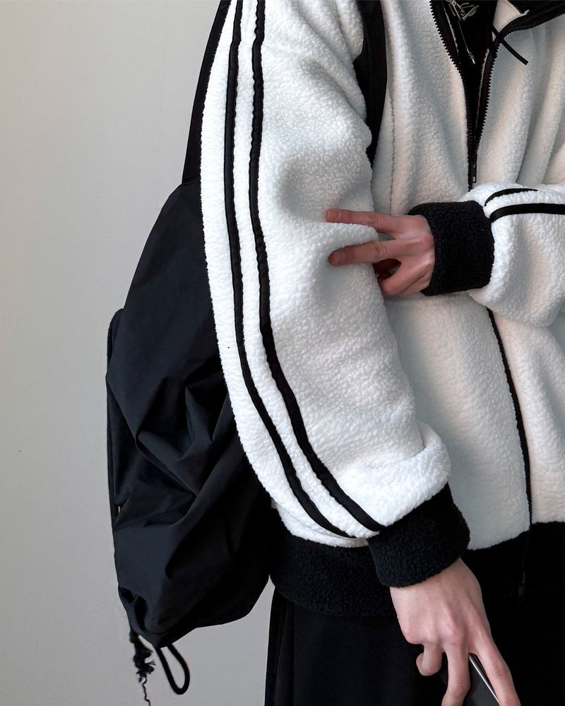 Dobby Fleece Track Zip-up