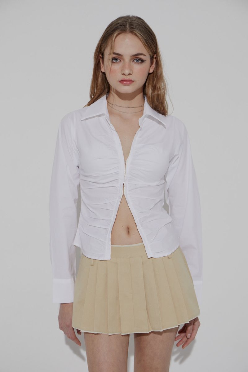 CHINO PLEATS SKIRT
