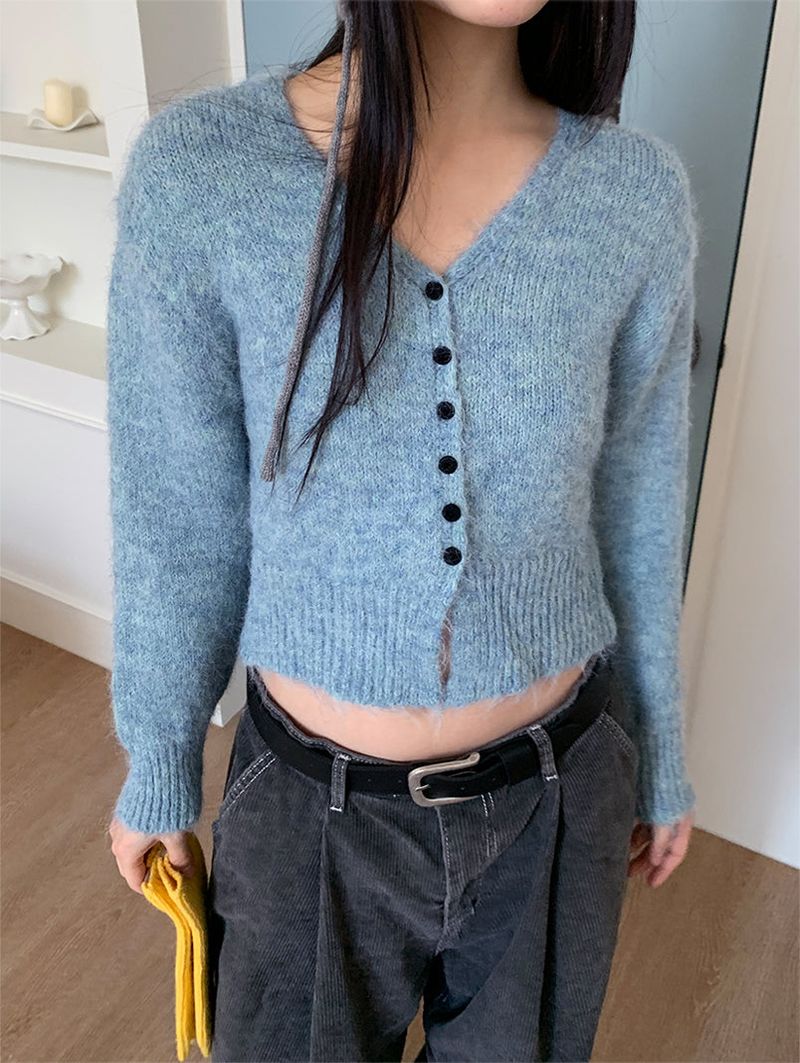 ボカシミックスニッティングカーディガン