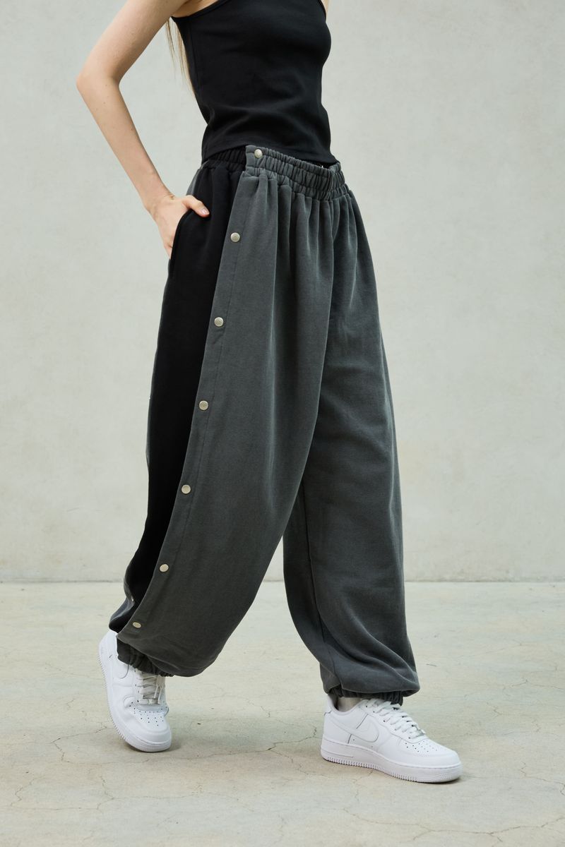 PITA SNAP OFF SWEAT PANTS / CHARCOAL