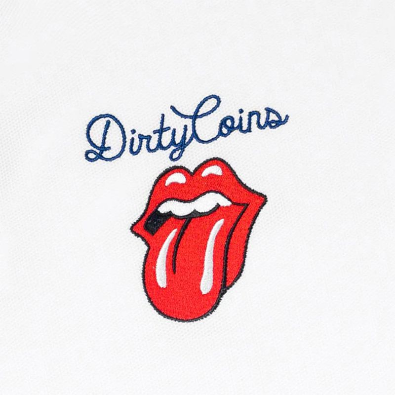 DC x The Rolling Stones Embroidery Logo Polo White