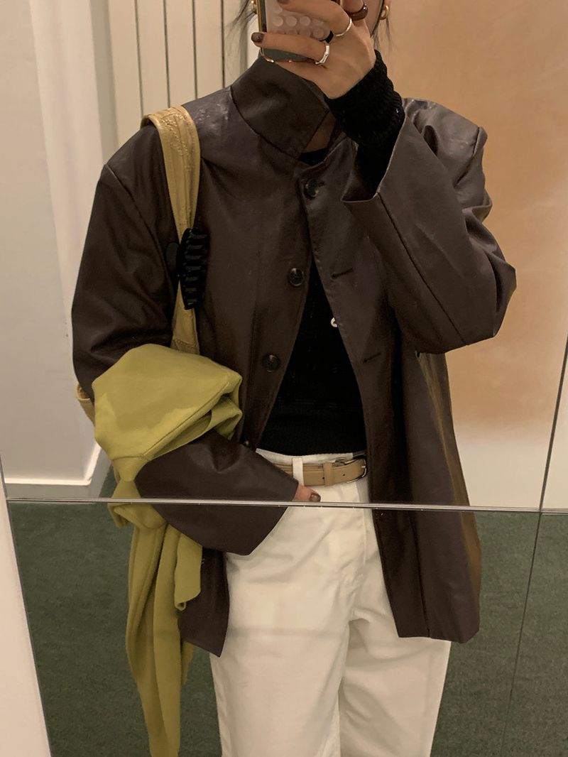 [MADE] Blending leather jacket