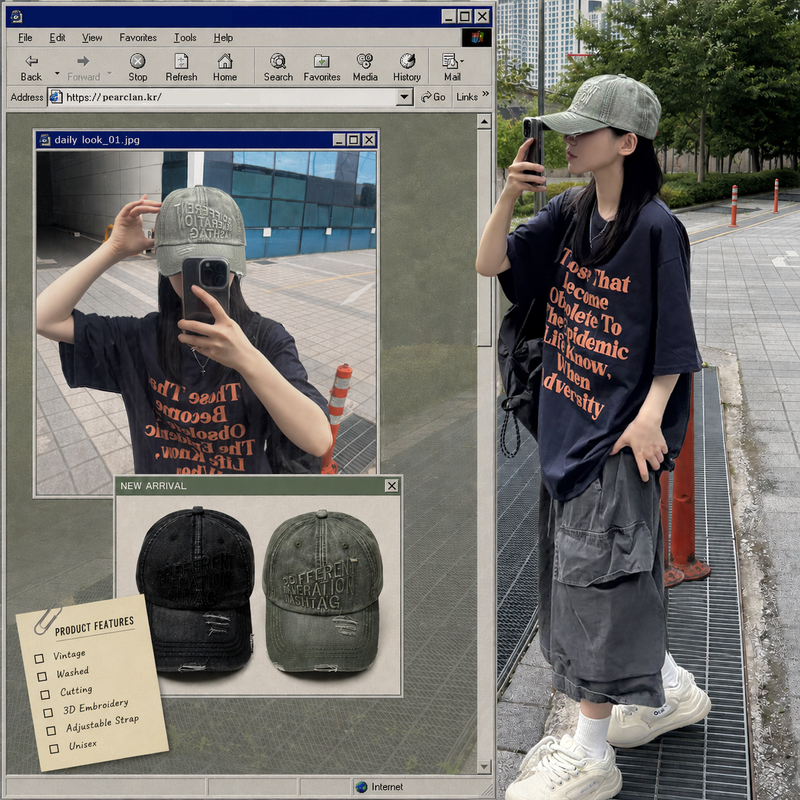 PEARCLAN（ペアクラン）の「different vintage ball cap（Hats）」