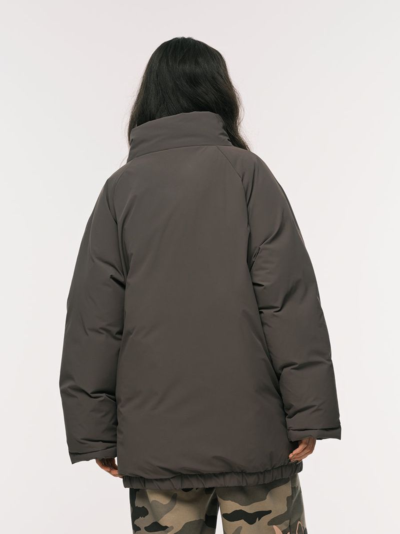 LONG DOWN PUFFER KHAKI BROWN