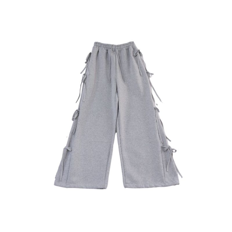 side ribbon sweat pants