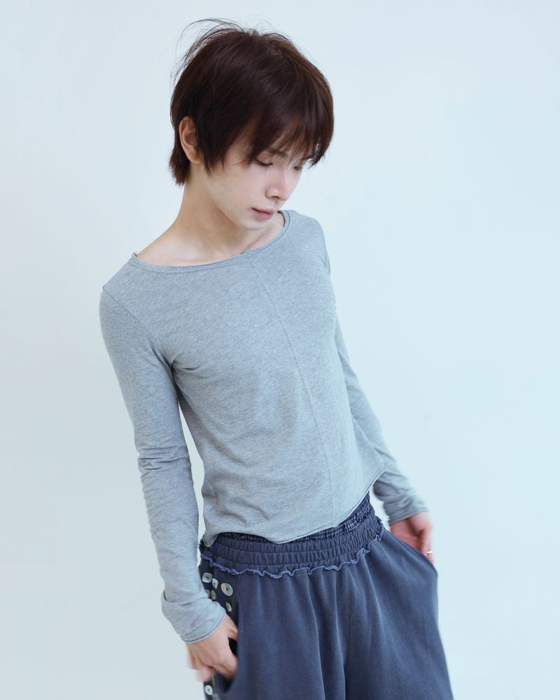 Stitched T-shirt - Gray