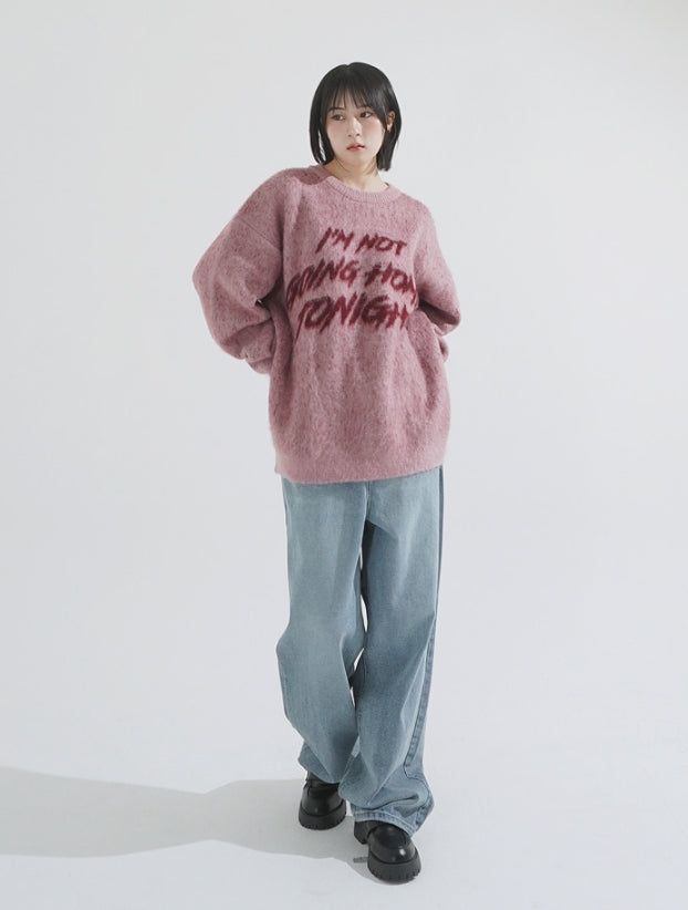 Lettering brush over knit