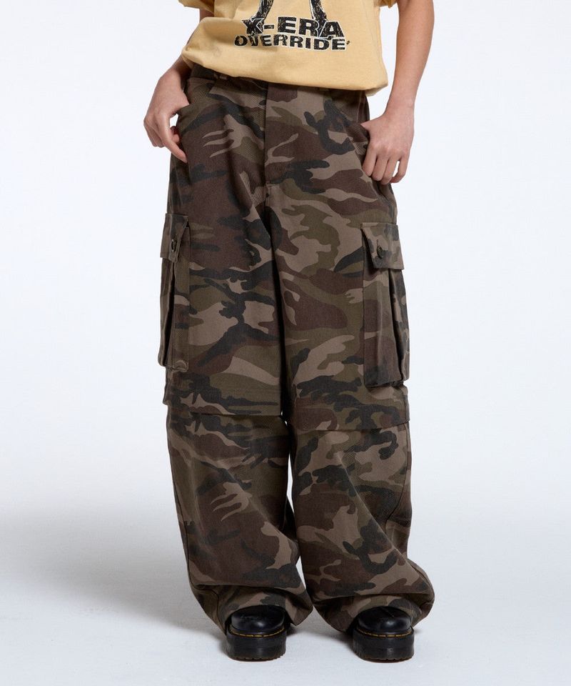 CONY CAMO 2-WAY CARGO PANTS / KHAKI