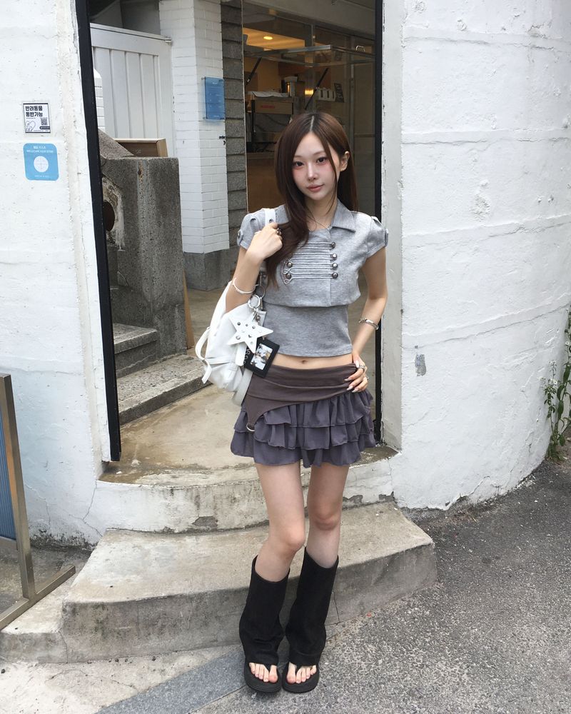 D ring shirring skirt