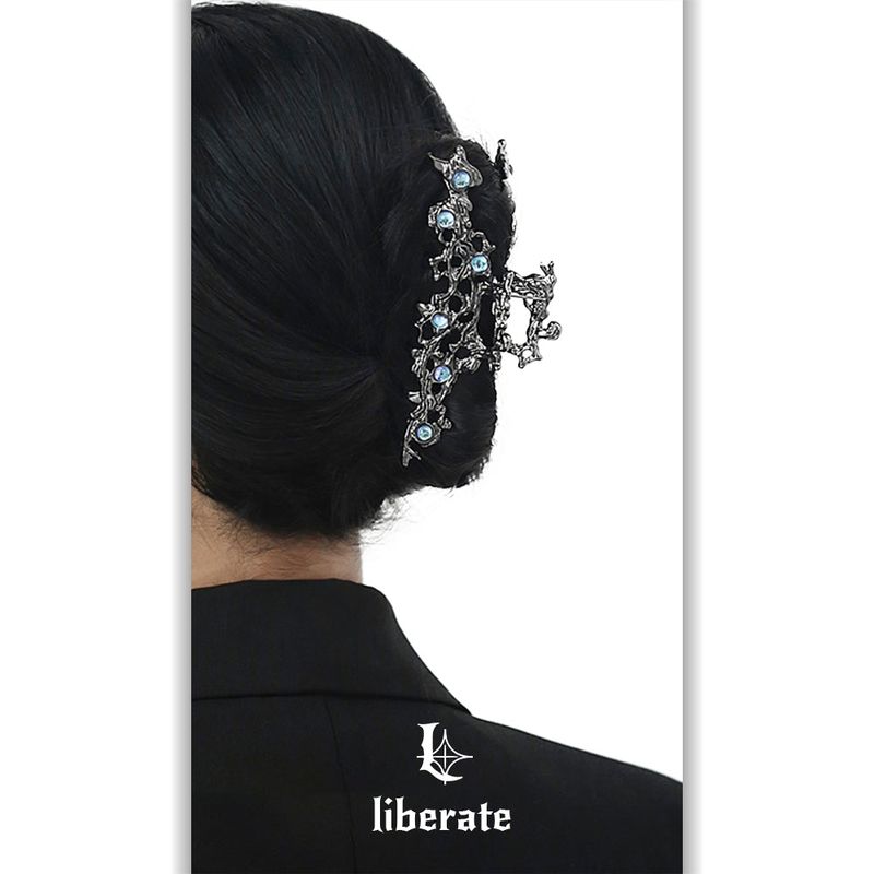 Emerald blue light retro y2k hairpin