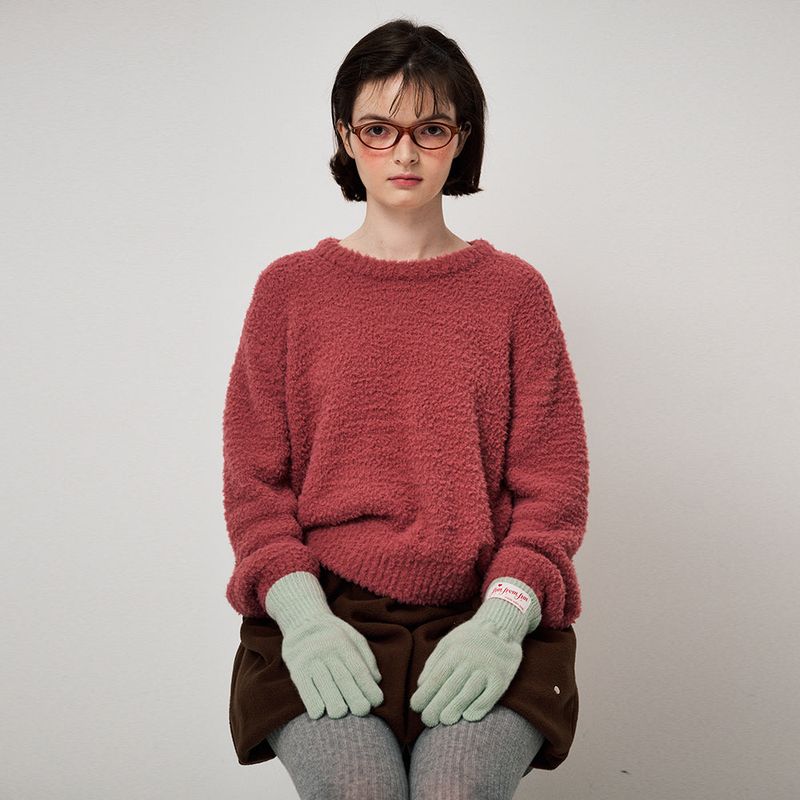 FUN FROM FUN(ファンフロムファン)の「FLUFFY KNIT PULLOVER, MAUVEWOOD(Tops)」