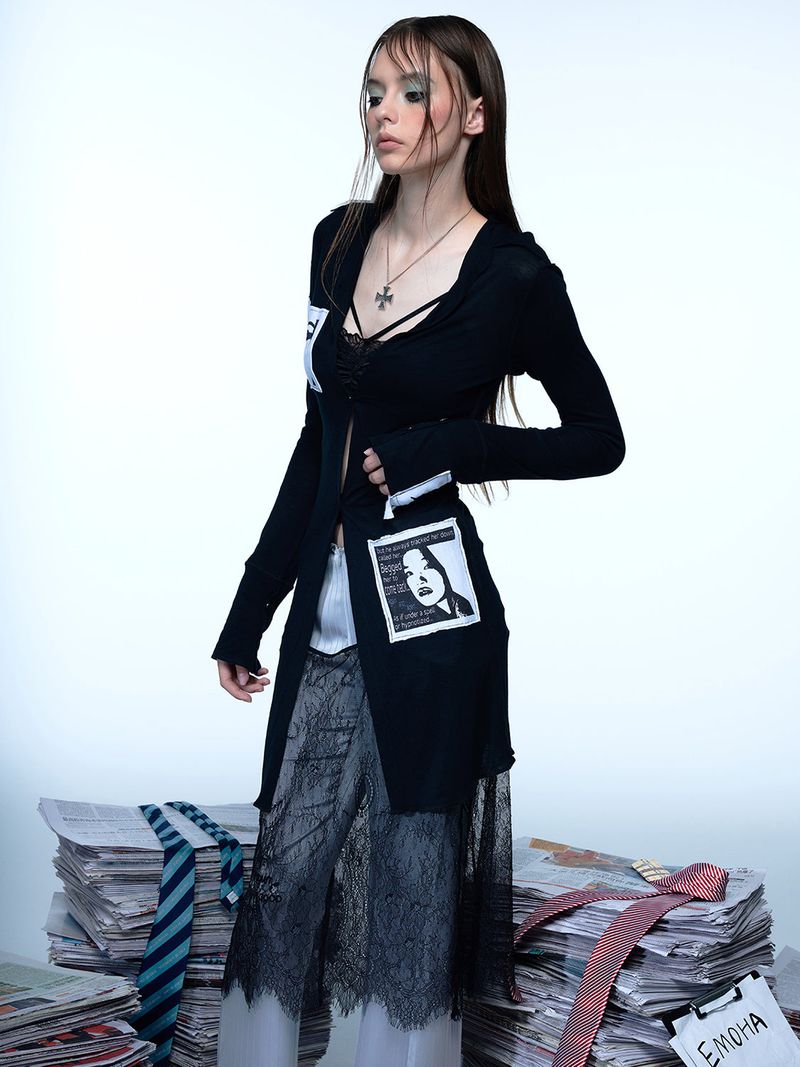 Emoha Movie patch elegant long shirt