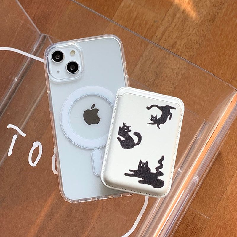 Three Black Cat Magsafe CardPocket