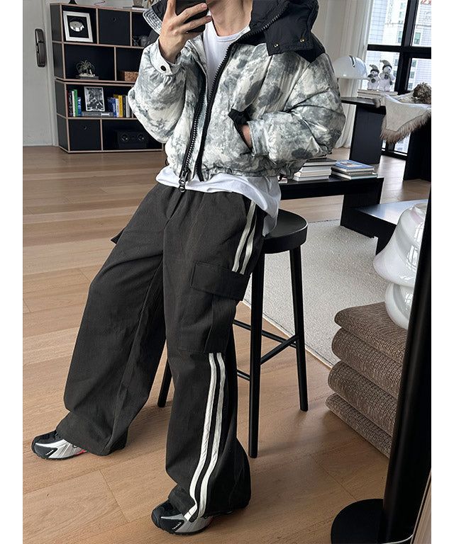 [Unisex] Track suede cargo pants(3color)