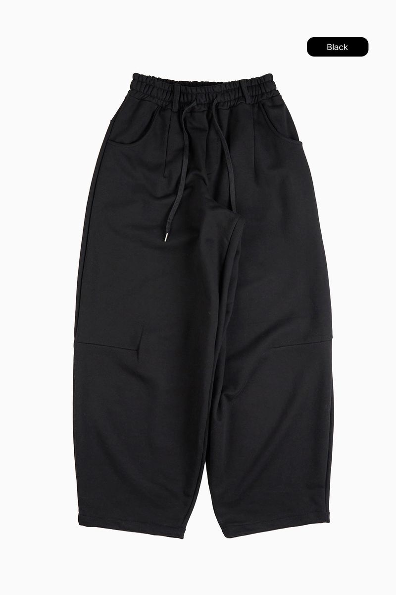 Terry wide belted sweatpants
