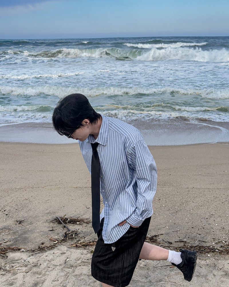 Pastel Oversized Stripe Shirt