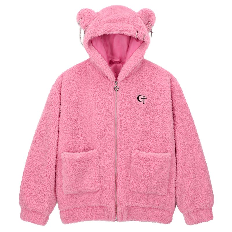 CLUT STUDIO（クラットスタジオ）の「0 5 Punk Bear Fleece Jacket - PINK（Jackets/Outerwear）」