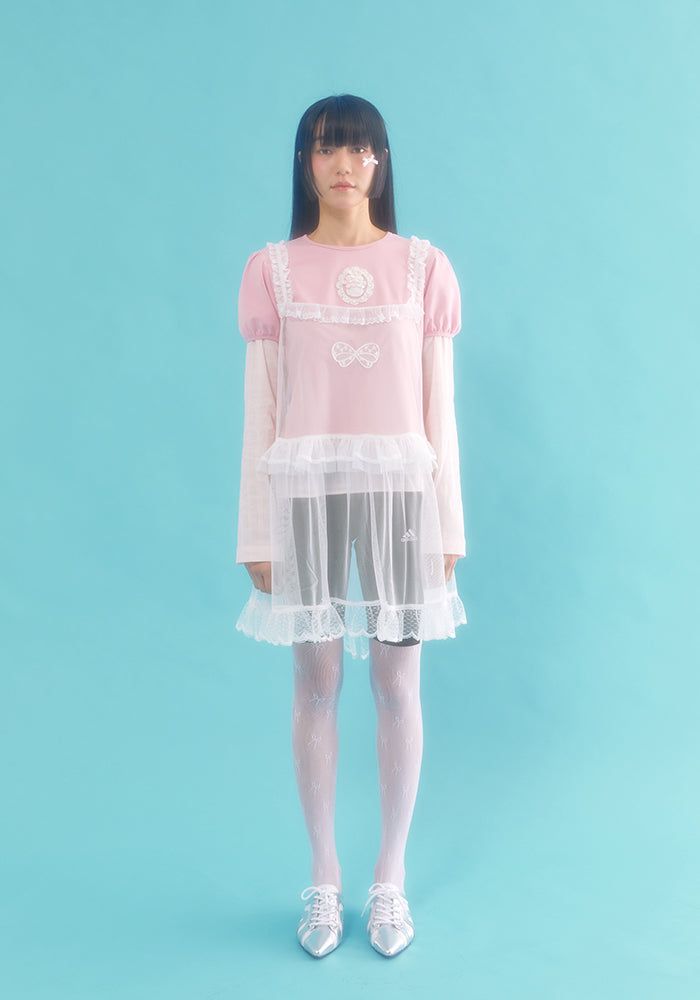 lace layered dress