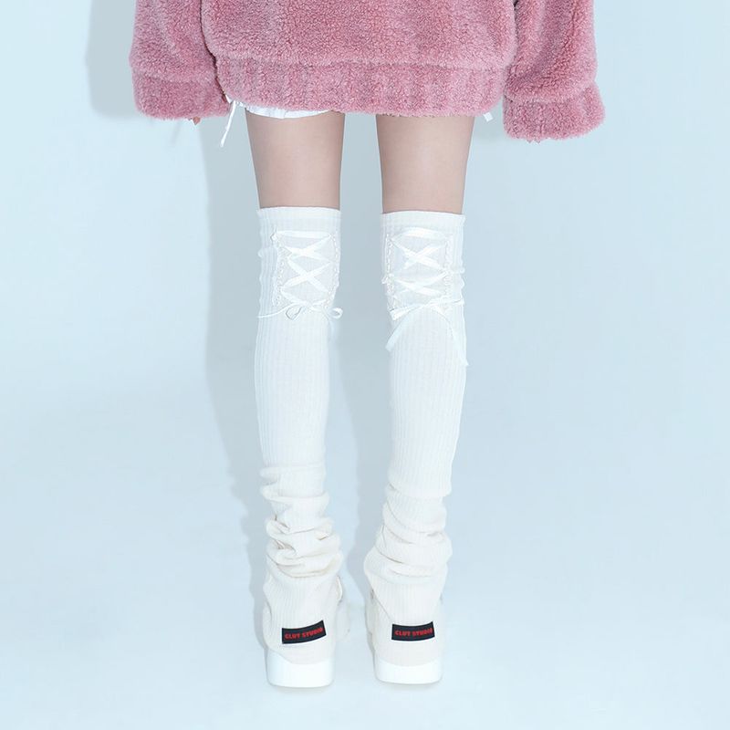 CLUT STUDIO(クラットスタジオ)の「1 1 lace up leg warmer - IVORY(Fashion Accessories)」
