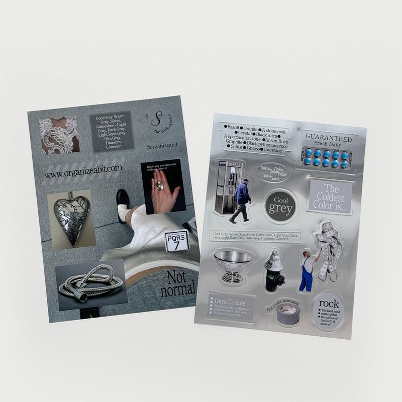 oab tone pack silver / scrap sticker set
