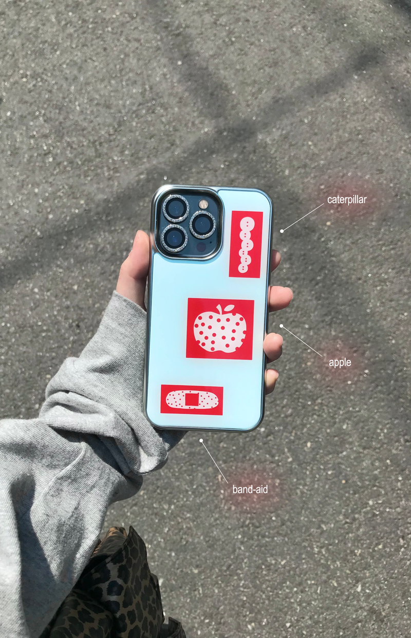 [MADE] Red patch silver epoxy case 