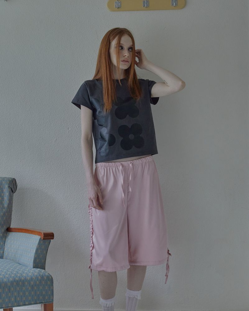 printing logo basic top / charcoal