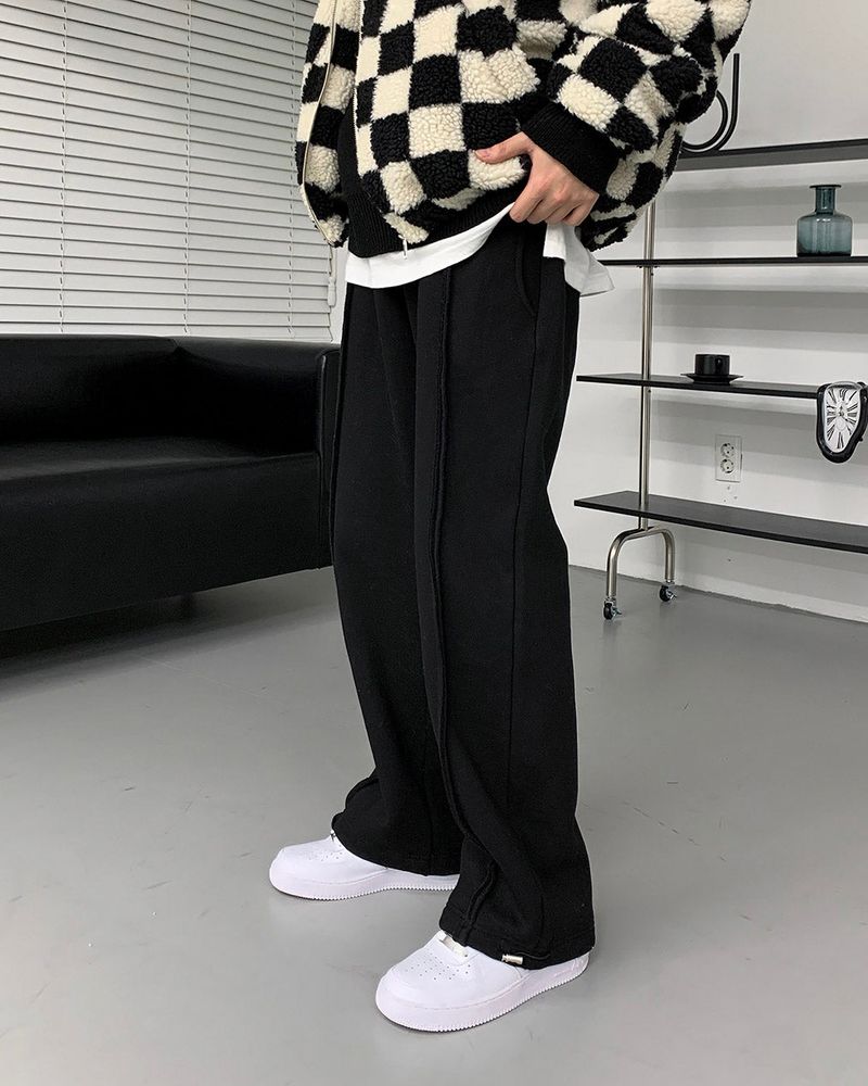 UI Wool Check Turtleneck Zip-Up (2 colors)