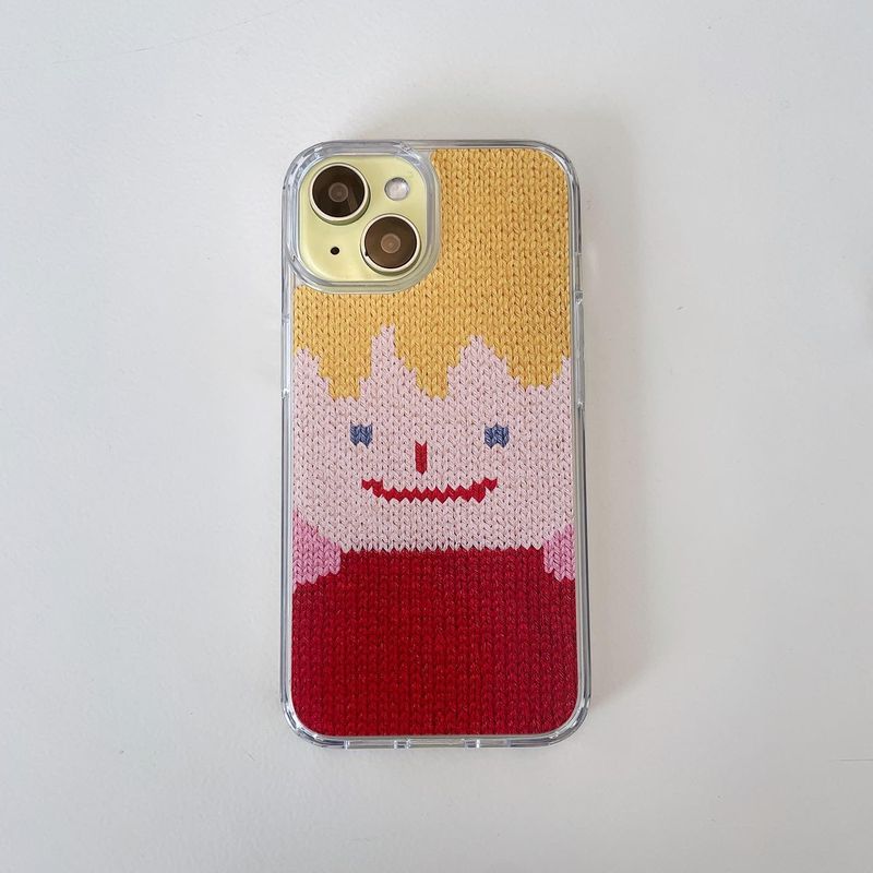 SMILEY FACE HARD JELL CASE (+HAIR KEYRING SET) _ YELLOW