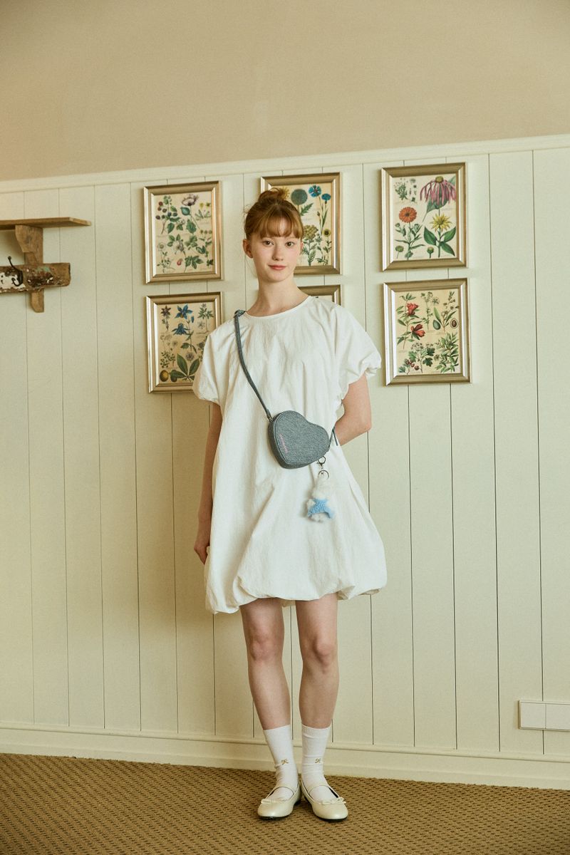 PETITE DENIM HEART BAG