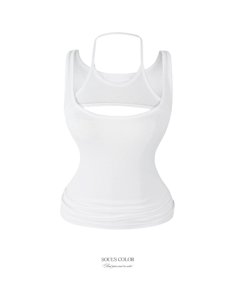SOUL'S COLOR(ソウルズカラー)の「Lia halter cut-out top (3color)(Tops)」