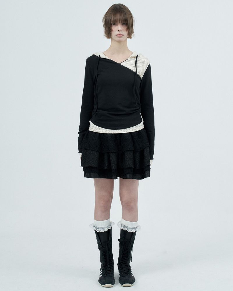 Fazed(フェイズド)の「leo lace can-can skirt / black(Skirts)」