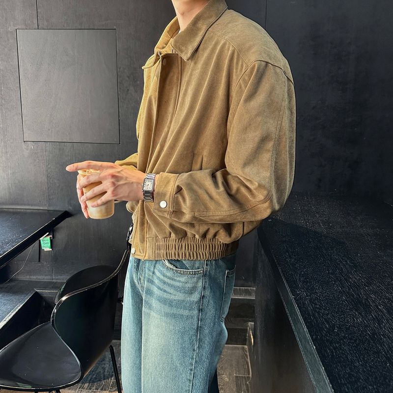 LMN Abe Minimal Hidden Suede Jacket (2 colors)