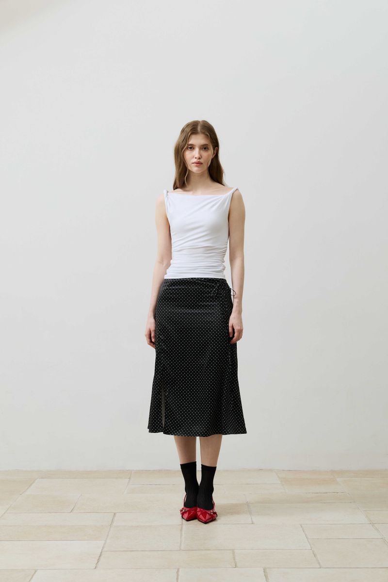 COS TWISTED SHIRRLING TOP / WHITE