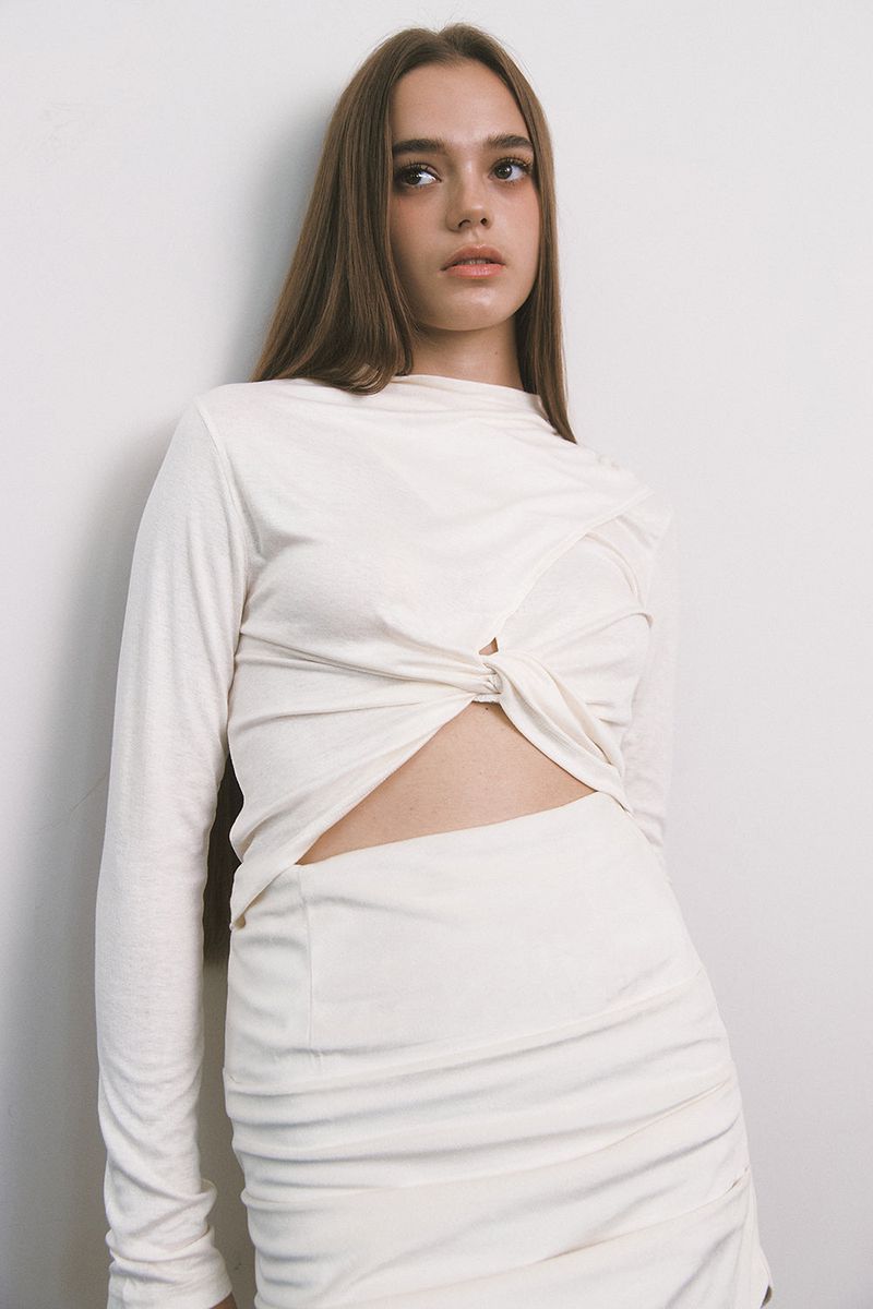 Shirring Top Cream
