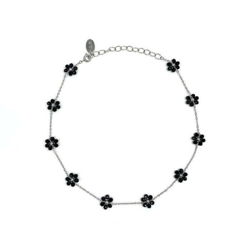 Bead flower choker