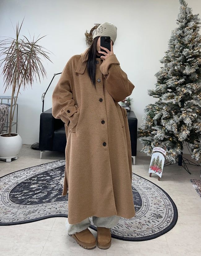 SATIIIZ（サティーズ）の「Aren Wool Raglan Belted Long Coat（Jackets/Outerwear）」