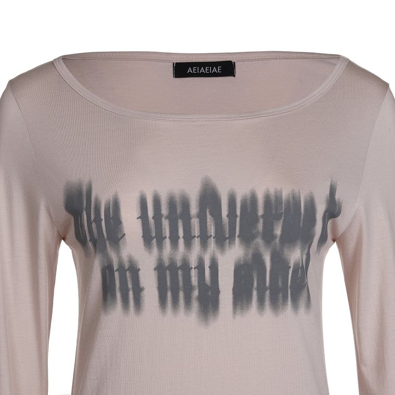 Airy Long Sleeve Tee – Dark Whisper [BEIGE]