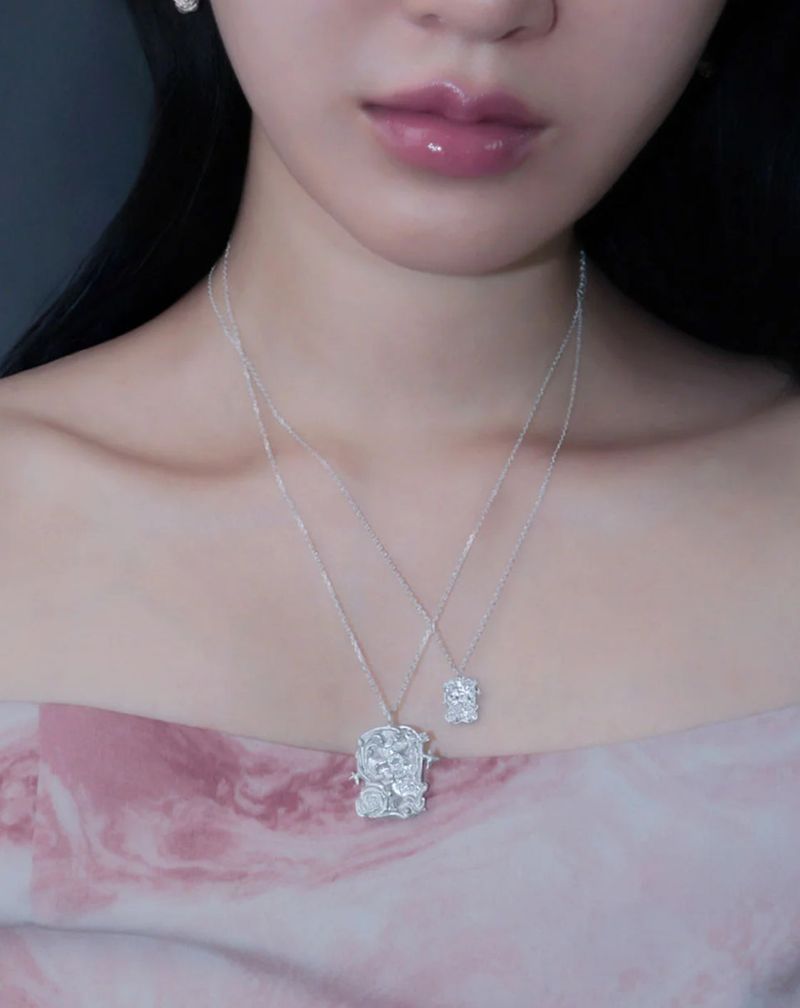 [MADE] velvet night rose necklace S size
