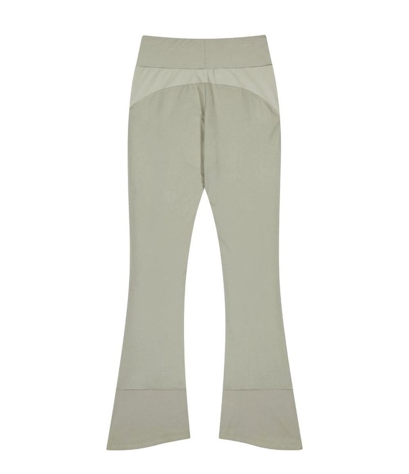 Button Slit Bootcut Pants / Mint Grey