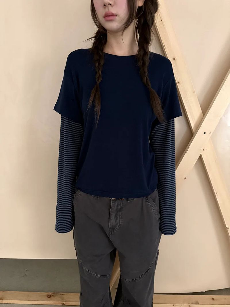 stripe layered T