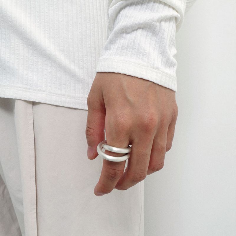 studio HAE（スタジオヘ）の「【MADE】 Men’s two lines ring matt（Accessories）」