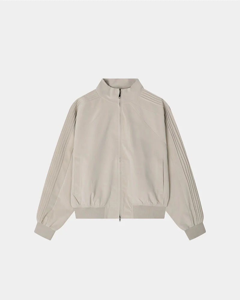 [Unisex] Glossy pleats blouson jacket(2color)