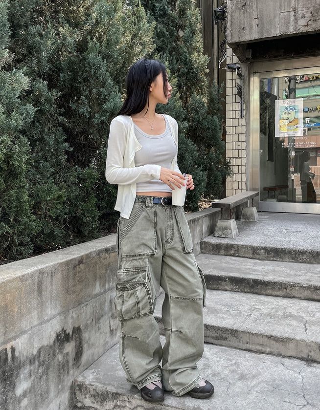 Pitt Vintage Utility Pocket Cargo Pants