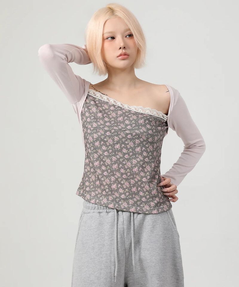 Layered Floral t-shirt_pink