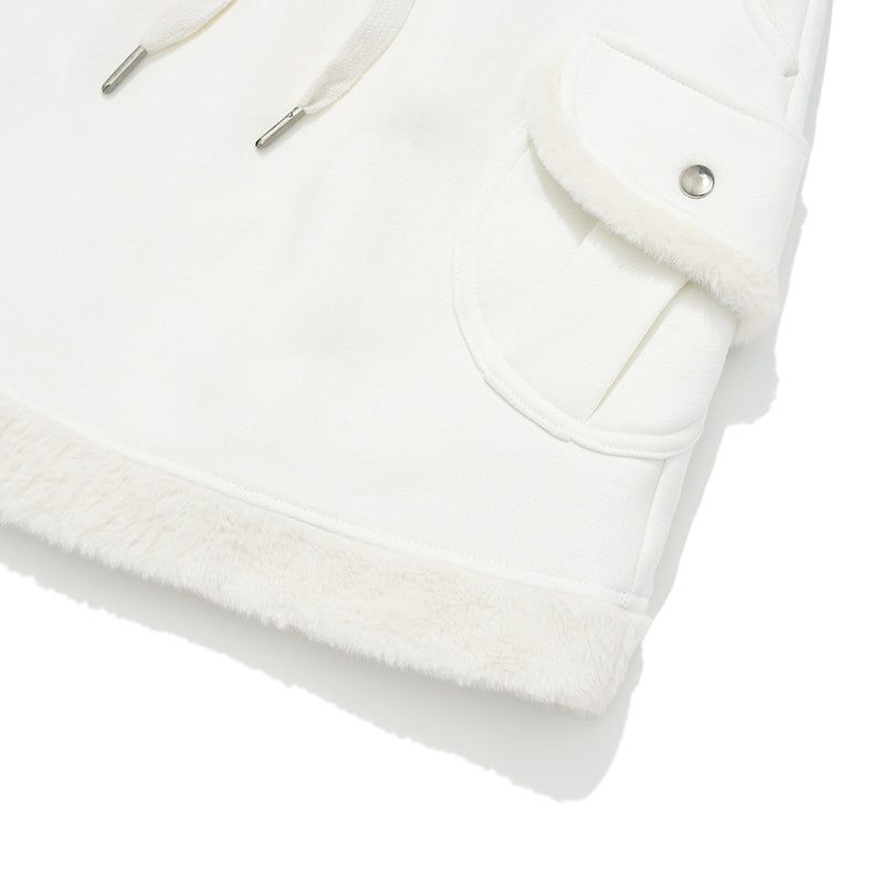 WITTY BUNNY FUR MINI SKIRT [IVORY]