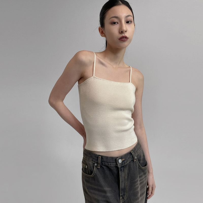 [MADE] Tendering Square Neck Knit Sleeve Cap Built-in