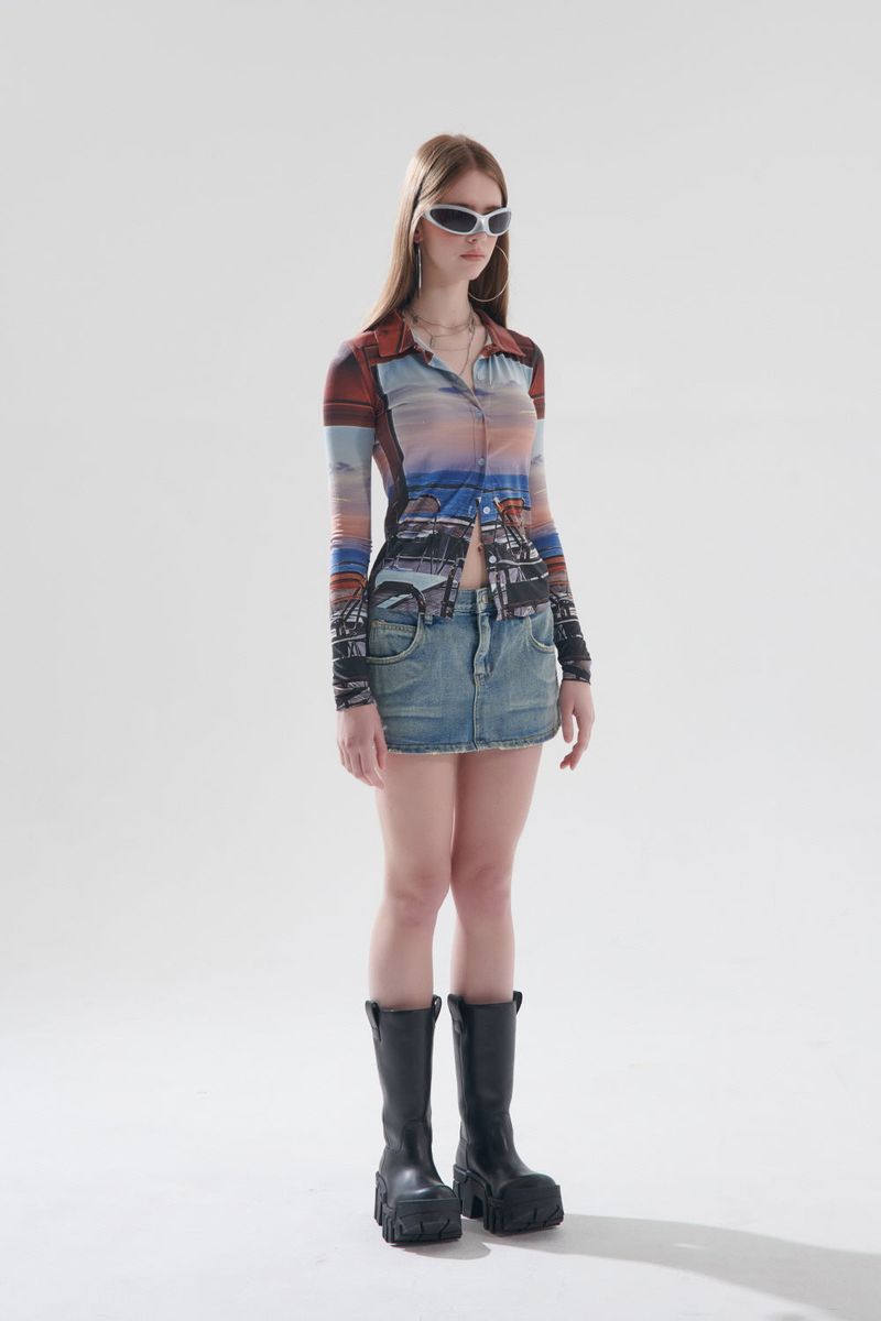 SUNSET COLLAR T-SHIRT